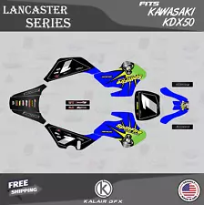 Graphics Kit for KAWASAKI KDX 50 KDX50 Lancaster Series - Blue