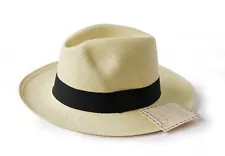 HANDWOVEN 100% GENUINE PANAMA HAT ECUADOR CLASSIC FEDORA TOQUILLA STRAW GIFT BOX