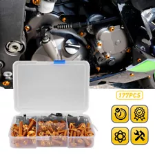 177pc For Yamaha Motorcycle M6 M5 Complete Fairing Bolts Kit Screws Nut Set Gold