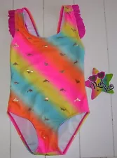 Girls Real Love 1 Pc Fully Lined Dolphin Swimsuit Sz 2T