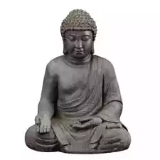 18.5 in. H Gray MgO Meditating Buddha Outdoor Statue