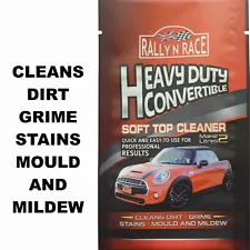 CLASSIC CAR CONVERTIBLE HOOD - SOFT TOP FABRIC-VINYL ROOF CLEANER - STAINS-MOULD