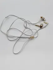 Heartbeats Lady Gaga Monster in ear Headphones Beats Gold White Studded Earbuds