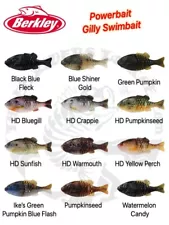 SALE - Berkley Powerbait Gilly Swimbait - Choose Size / Color