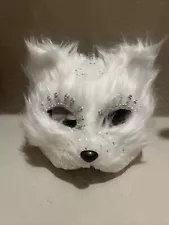 Half Face Fox Masque Halloween Cosplay Masquerade Animal Face Cover Prop