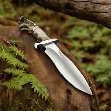 Custom Handmade D2 15" Hunting Crocodile Dundee High Polish Survival Bowie Knife