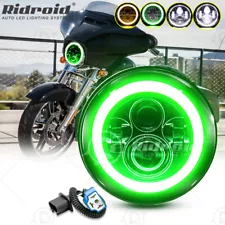 7" inch LED Motorcycle Headlight w/ Green Halo for Honda Shadow Spirit 1100 750