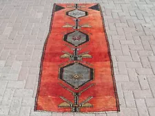 vintage turkish rug runner, oushak rug, floor rug