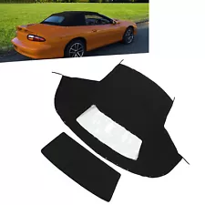 For 1994-2002 Chevrolet Camaro Black Convertible Soft Top & Plastic Window