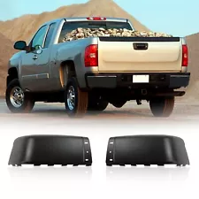 Rear Bumper End Caps Left & Right Black Set For 2007-2013 Chevy Silverado 1500