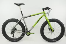 2014 Salsa Mukluk Titanium 26in Fat Bike XL/21in SRAM XO 2x10-Speed Green