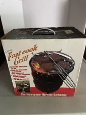 Vintage 4 Sport Fast Cook Grill Portable Collapsible Grill Newspaper NIB