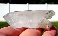 Green Ice NIRVANA Quartz Crystal Point from the Himalayan Mountains For Sale