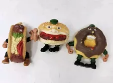 VINTAGE MATTEL FOOD FIGHTERS Lot Major Munch Burgerdier General Taco Terror See