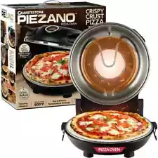 Granitestone 1424 12" Indoor/Outdoor Piezano Electric Pizza Oven, Black