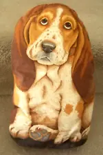 Basset Hound decorative pillow, doorstop, dog Lab pup paperweight c42169