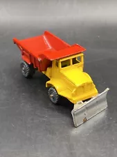 Husky Aveling Burford Dump Truck with Plow Vintage Collectible Toy Diecast