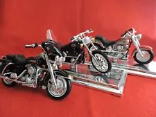 Maisto Three Harley Davidson Models FLHT Electra,FLSTF Fat Boy,FXSTB Night Train