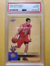 Psa10 2009 Upper Deck Steph Curry Star Rookie Card