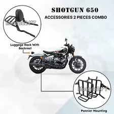 Pannier Mounting & Backrest Accessories Combo 2 Pc For Royal Enfield Shotgun 650