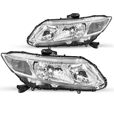 For 2012-2015 Honda Civic Sedan 12-13 Coupe Chrome Headlights Assembly (For: 2015 Honda Civic)