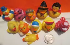 lot of 11 VINTAGE CUTE RUBBER DUCKs RUBBER DUCKY GOOD FOR DUCKING JEEP JEEP