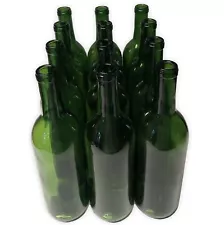 Bordeaux Wine Bottles, 750ml, Champagne Green, Case of 12