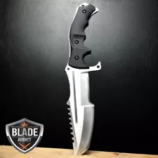 TACTICAL COUNTER-STRIKE CSGO SILVER HUNTSMAN KNIFE Hunting Bowie Survival CS:GO