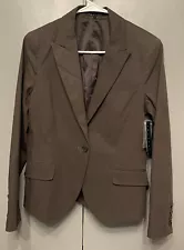 Theory Chocolate Blazer Woman’s 10 Hayward Single Breast Jacket One Button NWT