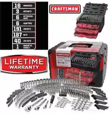 Craftsman 450 Piece Mechanics Tool Set W/Case Wrenches SAE Metric 268 298 NEW