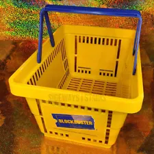 BLOCKBUSTER SHOPPING BASKET video store handbasket vintage collectible 2002 RARE