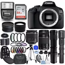 Canon EOS 2000D/Rebel T7 18-55mm III + 75-300mm + 500mm + 420-800mm - 64GB Kit