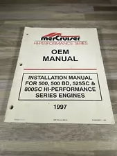 1997 Mercruiser Installation for 500 BD 525 800 SC OEM Manual P/N 90-849188971