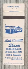 Matchbook Cover-Shasta Trailer Sales of Chico California-1679