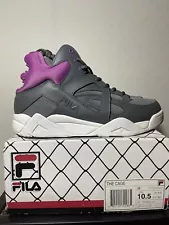 Fila THE CAGE High Top Retro Shoes Purple Gray White 1VB90001-071 Size 10.5