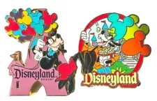 Two Disneyland Resort Pins Goofy Balloons