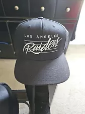 LA Los Angeles Raiders Lined Black Snapback Cap Hat NWA EAZY E