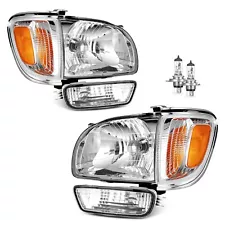 For 2001-2004 Toyota Tacoma Headlights+Corner Signal+Bumper Lamps Pair w/bulbs (For: More than one vehicle)