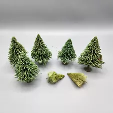 Lot of 7 Model Pine Tree Plants Scenery For Model Layouts Trains