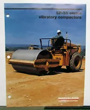 1985 Ingersoll Rand SP 56 Series Vibratory Compactor Specs Construction Brochure