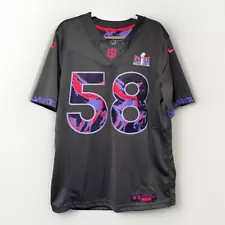 Nike Men’s NFL Super Bowl 58 LVIII Anthracite Limited Jersey Size Medium