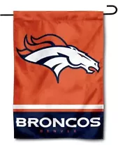 NFL Denver Broncos Garden Flag Double Sided NFL Broncos Premium Yard Flag