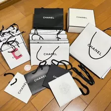 Set of 38 Chanel Shopping Paper Bags various size & Box Bulk sale 3062