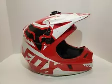 Youth Small FOX Racing V1 MX Helmet Red/White Pre-owned