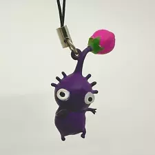 Pikmin 2 2005 Purple Pikmin Vintage Keychain Phone Strap Figure Nintendo Rare