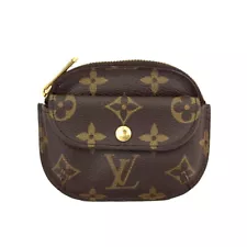 Louis Vuitton Monogram Porte Monnaie Shilling Coin Purse Wallet/2AD0209