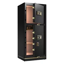 8.1 Cu ft Large Home Double Door Anti-Theft Electronic Safe, Waterproof and F...