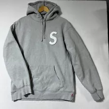 Supreme S Logo Hoodie Large Gray Excellent!