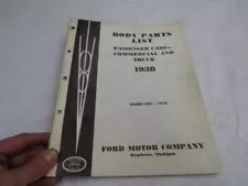 1938 Ford original body parts lost catalog No Reserve flathead