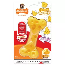 Nylabone Cheese Dog Toy - Power Chew Dog Toy for Aggressive Chewers - Medium/...